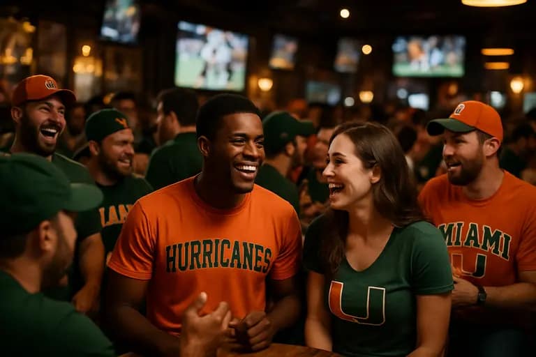 Miami basketball players setting up half-court offense against tight defense